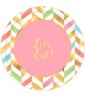 Pastel Confetti 'Let's Eat' Small Paper Plates (8ct)