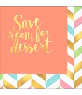 Pastel Confetti 'Save Room for Dessert' Small Napkins (16ct)