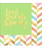 Pastel Confetti 'Food Friends and Family' Lunch Napkins (16ct)