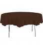 Chocolate Brown Round Plastic Table Cover (1ct) toc