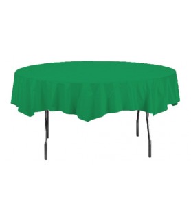 Emerald Green Round Plastic Table Cover (1ct) toc