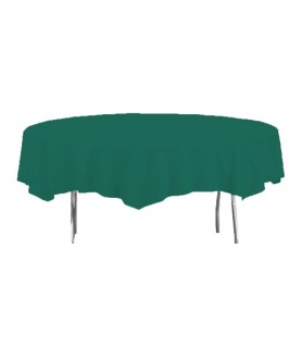 Hunter Green Round Plastic Table Cover (1ct) toc
