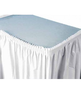White Plastic Table Skirt (1ct) toc