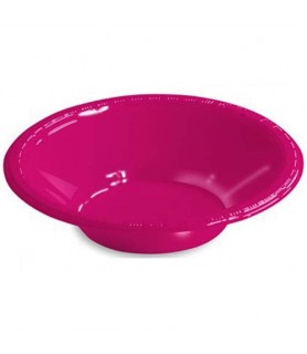 Hot Magenta 12oz Plastic Bowls (20ct) toc
