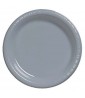 Silver Extra Large Plastic Plates (20ct) toc