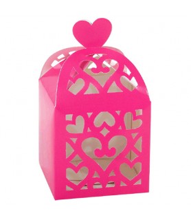Bright Pink Cutout Lantern Favor Boxes (50ct)