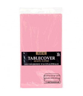 Light Pink Plastic Table Cover (1ct)