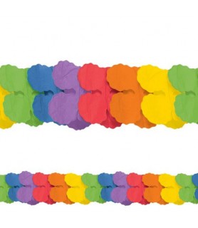 Multi-Colored Primary Paper Garland (12ft)