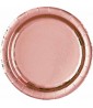 Rose Gold Shiny Metallic Small Paper Plates (8ct)