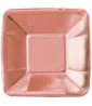 Rose Gold Shiny Metallic Small Appetizer Plates (8ct)