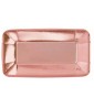 Rose Gold Shiny Metallic Rectangular Appetizer Plates (8ct)