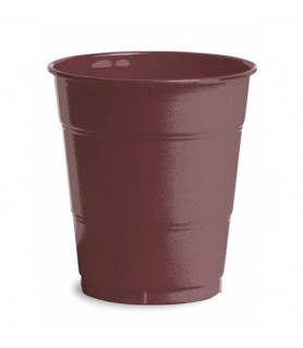 Chocolate Brown 12oz Plastic Cups (20ct) toc