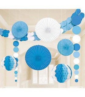 Blue and White Deluxe Room Decorating Kit (9pc)