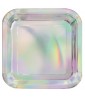 Silver Iridescent Large Paper Plates (8ct)