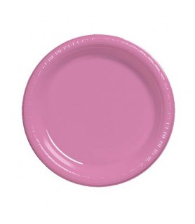 Pink Candy Small Plastic Plates (20ct) toc