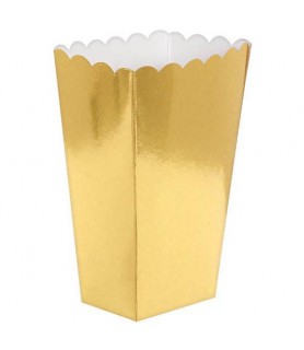 Gold Shiny Metallic Small Popcorn Boxes (5ct)