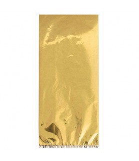 Gold Shiny Metallic Favor Bags w/ Twist Ties (25ct)
