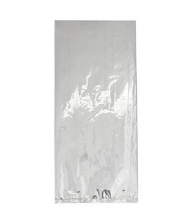 Silver Shiny Metallic Favor Bags w/ Twist Ties (25ct)