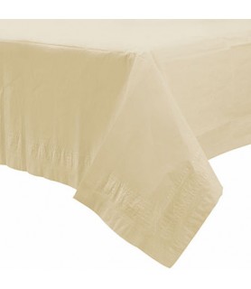 Ivory Plastic-Lined Paper Table Cover (1ct) toc