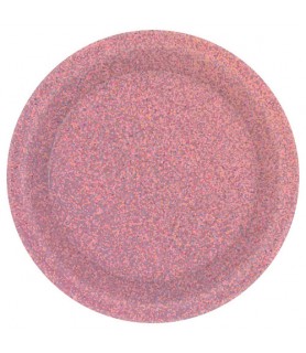 Pink Large Prismatic Paper Plates (8ct)