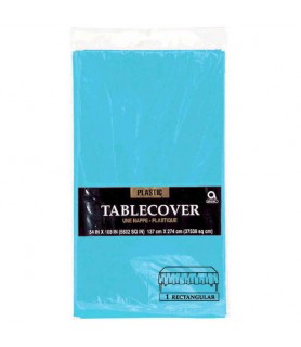 Caribbean Blue Plastic Table Cover (1ct)