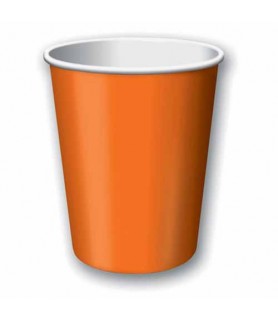 Sunkissed Orange 9oz Paper Cups (8ct)