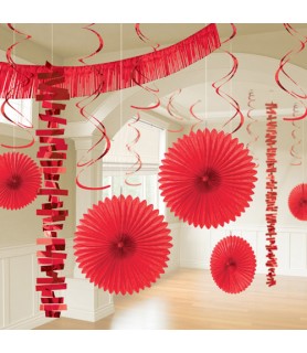 Red Deluxe Room Decorating Kit (18pc)