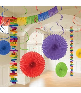 Multi-Colored Rainbow Deluxe Room Decorating Kit (18pc)