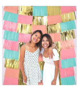 Pastel Confetti Fringe Backdrop Decoration (9pc)