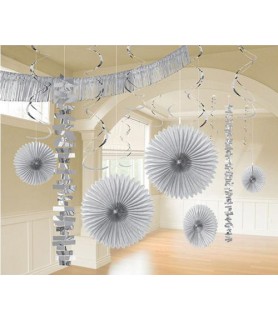Silver Deluxe Room Decorating Kit (18pc)