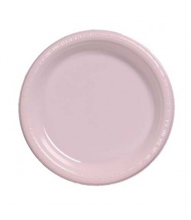 Pink Classic Extra Large Plastic Plates (20ct) toc