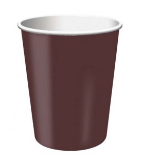 Chocolate Brown 9oz Paper Cups (24ct) toc