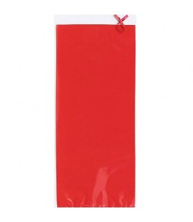 Bright Red Cello Favor Bags w/ Twist Ties (20ct)