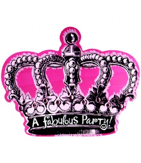 Birthday 'A Fabulous Party' Crown Invitations w/ Envelopes (8ct)