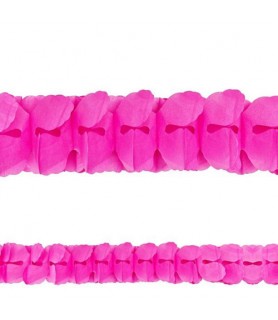 Bright Pink Paper Garland (12ft)