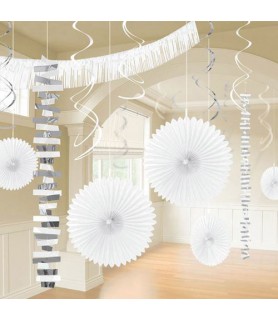 White Deluxe Room Decorating Kit (18pc)