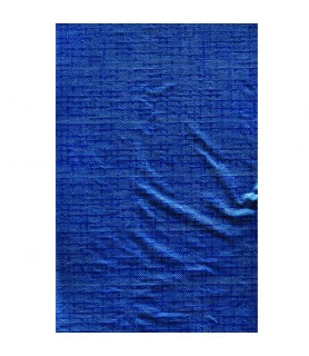 Blue Shiny Metallic Textured Plastic Table Cover (1ct)