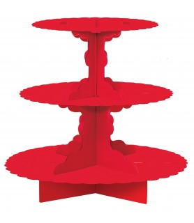 Red 3-Tiered Cupcake Stand (1ct)