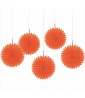 Orange Mini Hanging Fan Decorations (5ct)