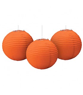 Orange Paper Lanterns (3ct)