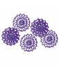 Purple Polka Dot Chevron Printed Paper Fan Decorations (5ct)