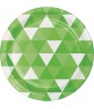 Fresh Lime Fractal Small Paper Plates (8ct)