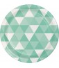 Fresh Mint Fractal Small Paper Plates (8ct)