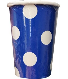 Blue Polka Dots 9oz Paper Cups Value Pack (18ct)