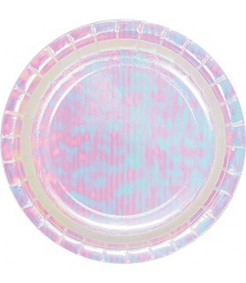 Iridescent Large Paper Plates (8ct)