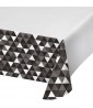 Black Fractal Plastic Table Cover (1ct)