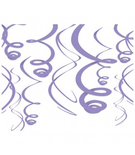 Purple Hanging Swirl Decorations (12ct)