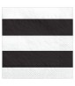 Jet Black Striped Lunch Napkins (16ct)