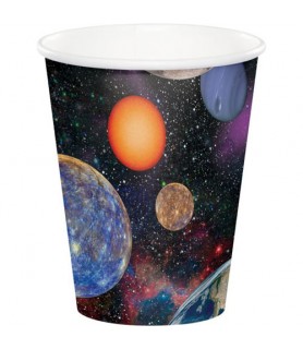 Happy Birthday 'Space Blast' 9oz Paper Cups (8ct)