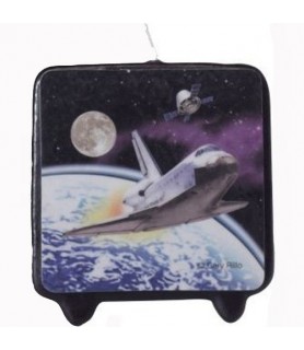 Happy Birthday 'Space Odyssey' Cake Candle (1ct)